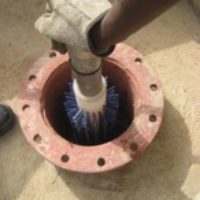 Mechanical scrubbing – Hounde borehole